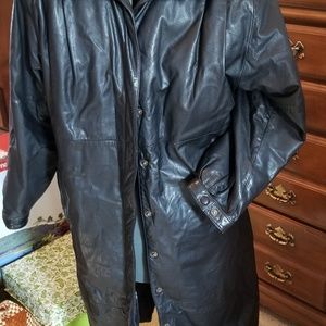 Leather coat